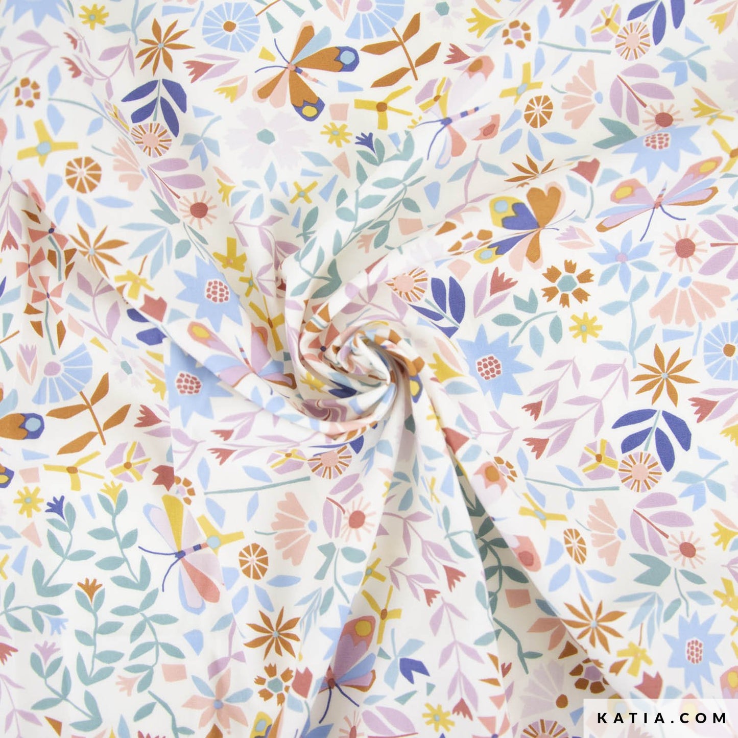 Tela poplin MOSAIC BUTTERFLIES de KATIA