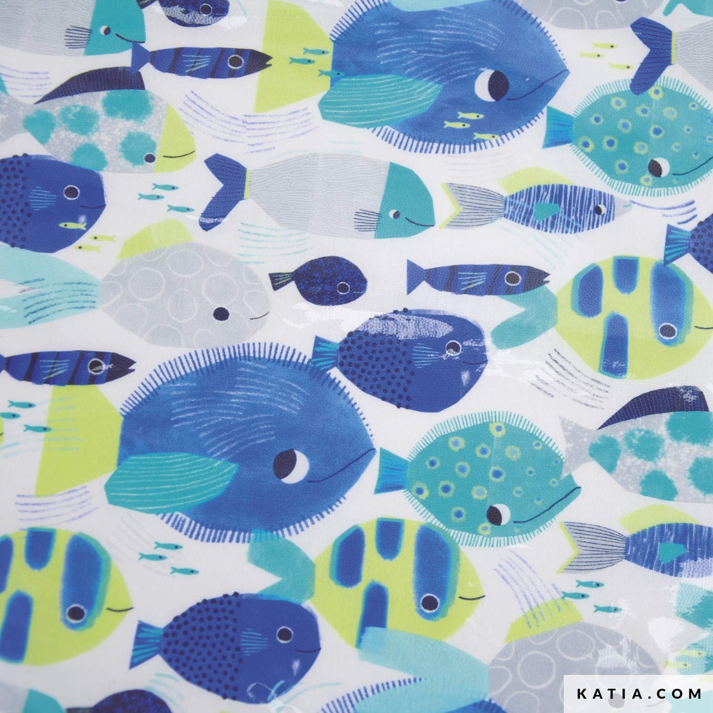 Tela laminada TROPICAL NEON SEA de KATIA
