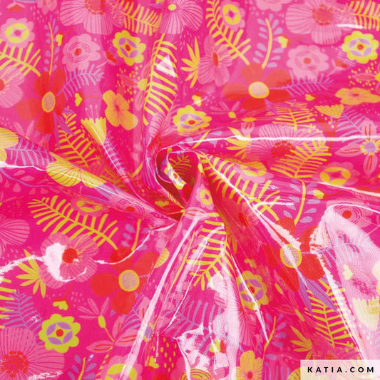 Tela laminada TROPICAL FUCHSIA de KATIA