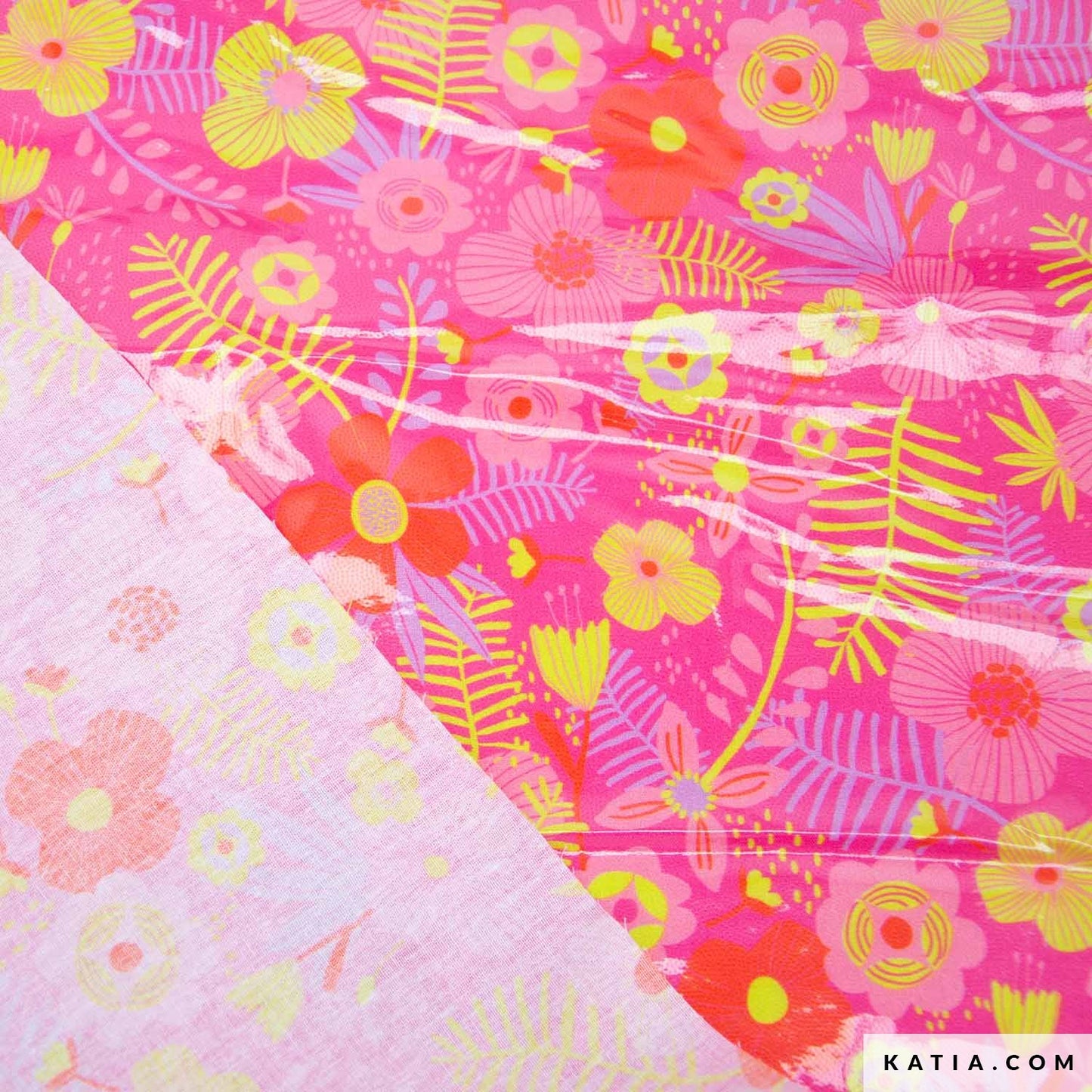 Tela laminada TROPICAL FUCHSIA de KATIA