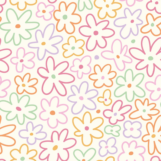 Teixit poplin FLOWERS