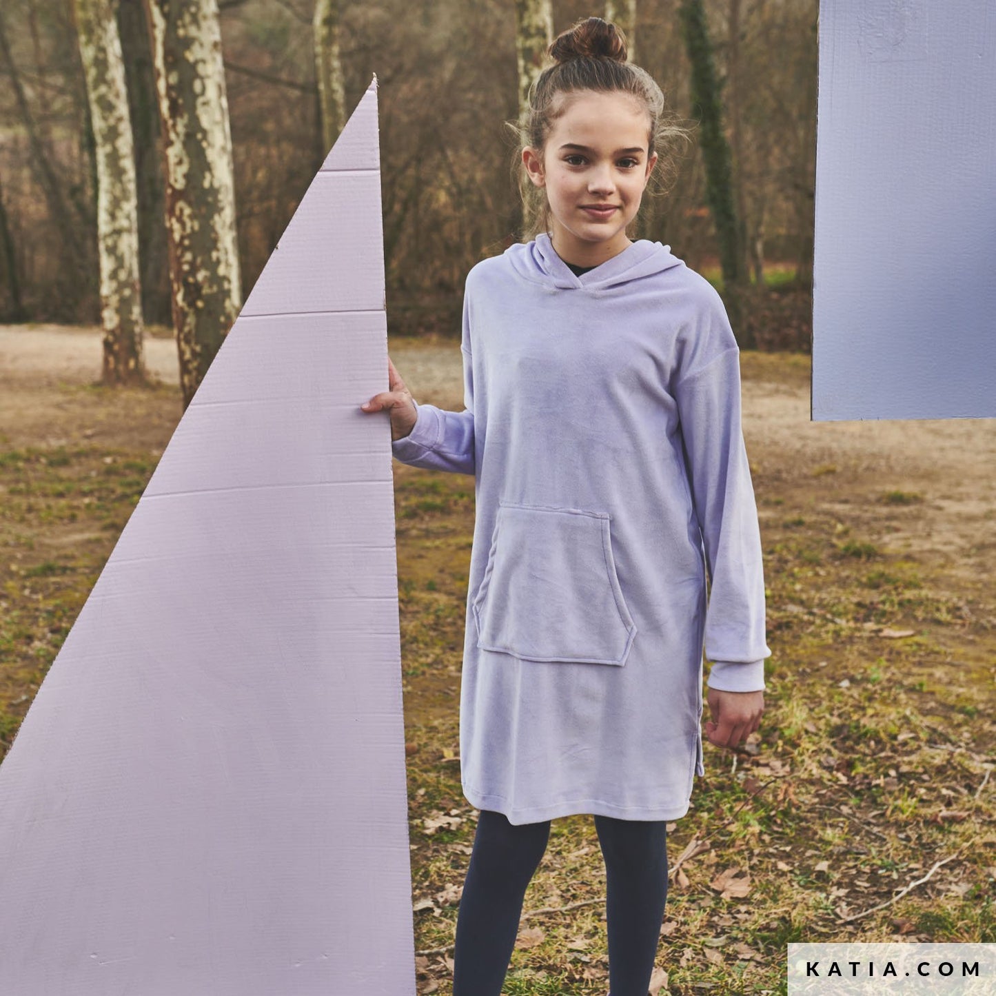 Tela terciopelo VELVET KNIT LILA de KATIA