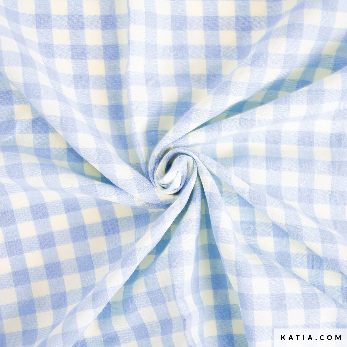 Tejido VICHY GINGHAM BLUE&amp;YELLOW de KATIA